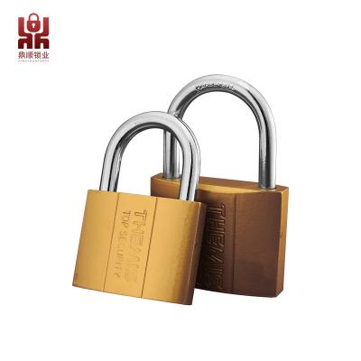 China Durable Accept customization logo packaging brass color colorful package antirust Atom key Iron PADLOCK for sale