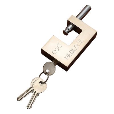 China Durable High Safety Accept customization copper lock cylinder good quality stock  Rectangular Iron Padlock for sale