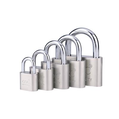 China Durable High Safety Cheap nickel plating card packaging 50mm rounded corners Vane Key Iron Padlock for sale