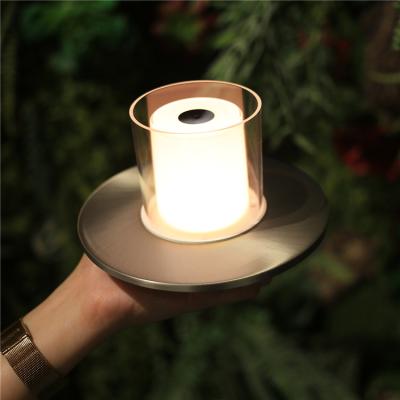 China Rechargeable LED Candle Vintage Table Lamp 2000mAh Dimmable Retro Touch Dot LED Candle Light Decorative Ambient Flameless Lamp for sale