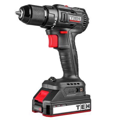 China TEH High Performance For Drilling And Fastening 20V Max Battery Power Brushless Cordless Drill Machine à venda