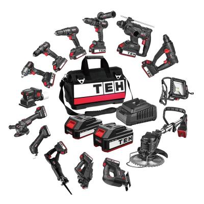 中国 TEH High Quality N in One Brushless Cordless Power Tools 20V Combo Kits Cordless Impact Drills Set 販売のため