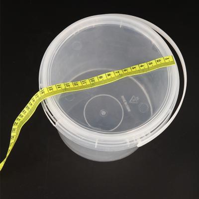 China Milk 2022 New Arrival Food Grade 0.5-2L Transparent Plastic Buckets With Handle for sale