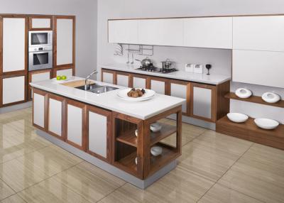 China Porta moderna branca modular Unassembled da laca dos armários de cozinha impermeável à venda