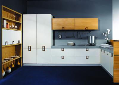 China Pure White Laminate Kitchen Cupboards , Stainless Steel Commercial Kitchen Cabinets for sale