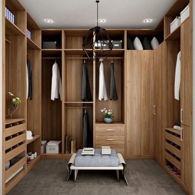 China U Shaped Built In / Walk In Closet Organizers Italian Design Blum Soft Close Slider for sale