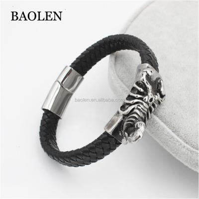 China Stainless Steel Bracelets For Men's High Quality Stainless Steel Scorpion Individuality Bracelets Accessories Male Jewelry for sale