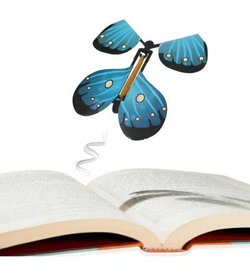 China Surprise Toy For Birthday Weeding Gift 3D Wind Up Butterfly Flying Magic Butterfly Big Surprise Gifts Decoration For Colorful Bookmark And Greeting Card for sale