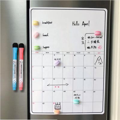 China Magnetic Weekly Magnetic MENU Table Planner View Dry Erase Whiteboard Schedules Fridge Sticker Message Board Fridge Magnet for sale