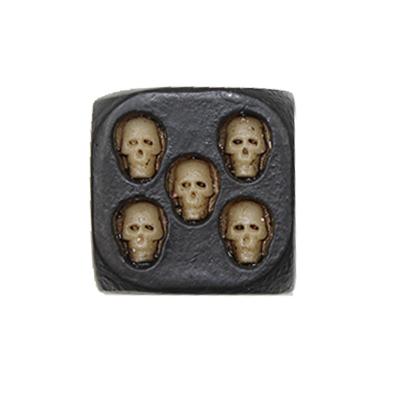 China Creative Resin Club Bar Party Board Game Black and Gold 5pcs/set Skull Bones Die Cut 6 Resin Skeleton Skull Side Dies for sale