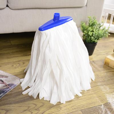 China Sustainable Disposable Dry Wet Nonwoven White Mop Head for sale