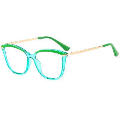 China Ray Optical Glasses New Optical Anti Blue Eyesight TR90 Light With Metal Eyewear Factory In Stock for sale