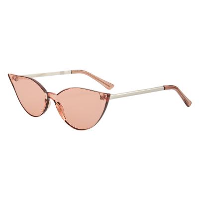 China For Designer Rimless Sun Glasses Lunette Cat Eye Shades Fashion Women Reading Glasses Sunglasses 2021 for sale