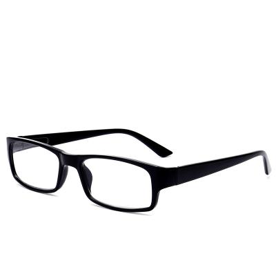 China Light weight hot sale custom unisex black PC reading glasses with spring ready stock goods for sale