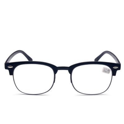 China TR90 Light Cheap Cool Fashion Italy Designed Half Frame Reading Glasses for sale