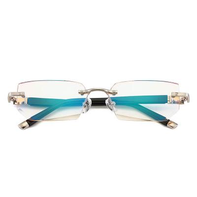 China Light Fashion Cheap Blue Light Blocking Frameless Reading Glasses For Men for sale