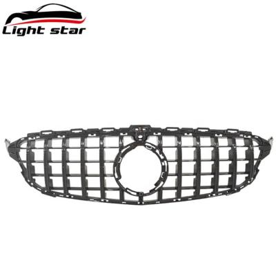 China Hot Selling Plastic Car Front Grille For Mercedes Benz C Class Change AMG Vertical Bar 19-21 for sale