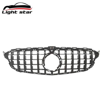 China Plastic New Original Car Front Grill For Mercedes Benz C Class Change AMG Vertical Bar 19-21 for sale