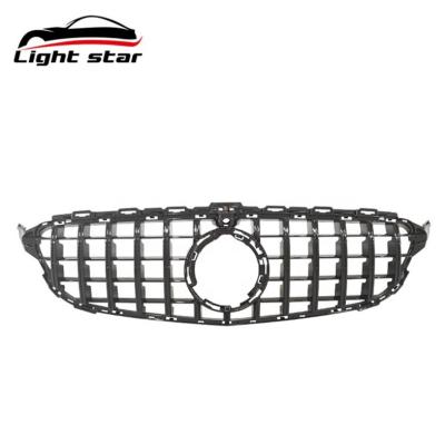 China Factory Hot Direct Selling Plastic Plastic Car Front Grill For Mercedes Benz C Class Change AMG Vertical Bar 19-21 for sale