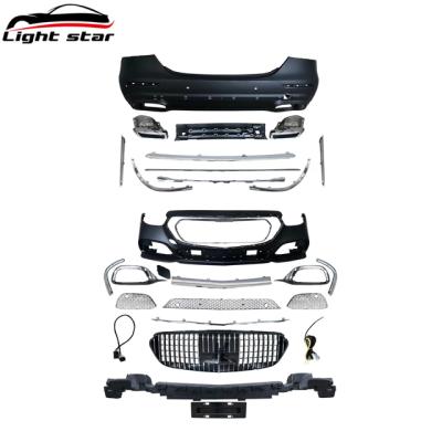 China HIGH QUALITY PLASTIC BODY PARTS CAR KITS FRONT BUMPER FOR Benz E W213 Late Upgrade W223 Maibakh Encircling for sale