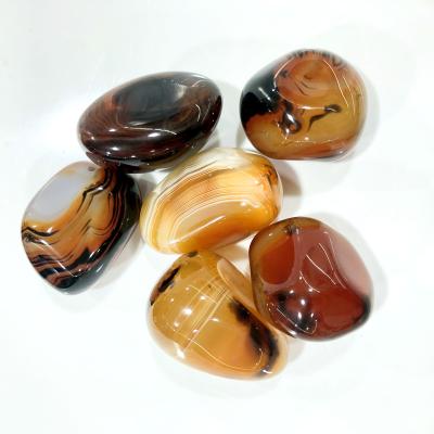 China Wholesale China High Polished Red Agate Palm Stone Healing Sardonyx Gemstone For Home Decor Bulk Crystals for sale