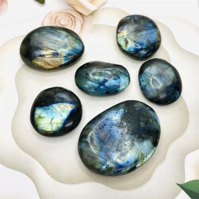 China Wholesale High Quality Natural Labradorite Palm Stones from China Crystal Crafts Crystals Healing Stones for Home Decoration for sale