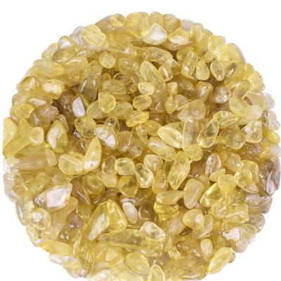 China China Wholesale Natural Quartz Tumbled Real Citrine Crystals Spiritual Healing Chips For Home Decor Stones for sale