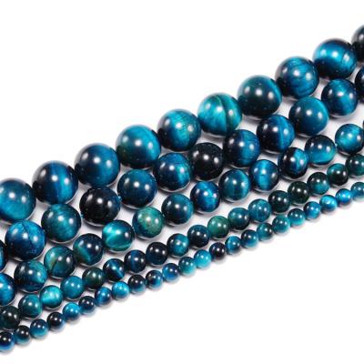 China Blue Strand Tiger Eye Round Gemstone Beads New Arrival Crystals From China High Quality Natural Stones Healing For Jewelry Making for sale