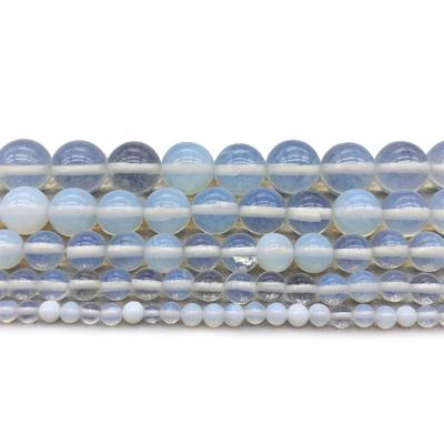 China White Opalite Quartz Round 10mm AB Wedding Crystals China Big Stone Wholesale High Quality Healing Bead For Necklace for sale