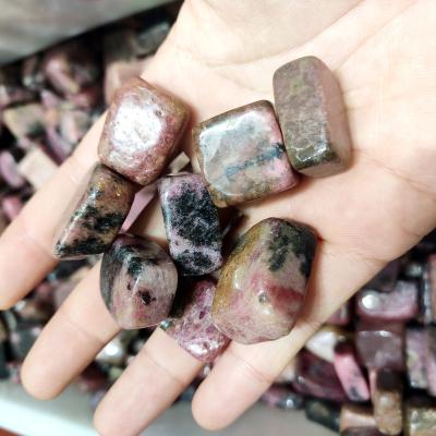 China China Wholesale Natural Rhodonite Cube Tumbled Stones Polished Quartz Stone Gravel For Decoration for sale