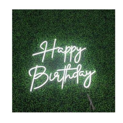 China Hot Electronic Custom Happy Birthday Party Neon Sign Buildings Birthday Wire Wall Decorative Neon Sign for sale