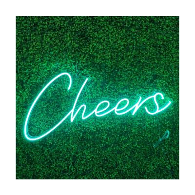 China Indoor & Outdoor Drop Shipping Flex Cheers Neon Light Custom Acrylic Party Wall Decor Cheers Neon Sign for sale