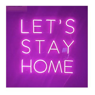 China Hot Led Buildings Neon Sign Home Decoration Let s Home Stay Home Bedroom Decor Neon Sign for sale