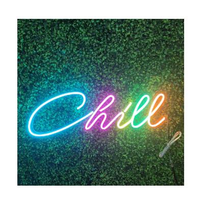 China Outdoor Buildings Custom Neon Light Chill Signs For Night Clubs Pizza Shop Mall Store Neon Sign Letters Led for sale