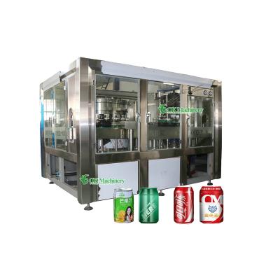 China Food Process Soda Can Filling And Sealing Machine for sale