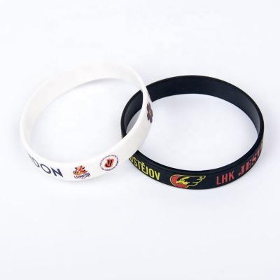 China Festival Custom Event Elastic Silicone Printing Silicone Wristband Print for sale