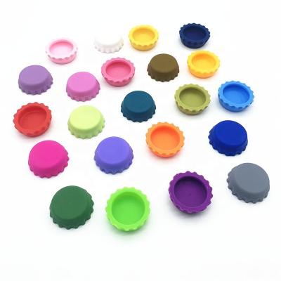 China Non Spill 30mm Silicone Personalized Custom Beer Bottle Caps for sale