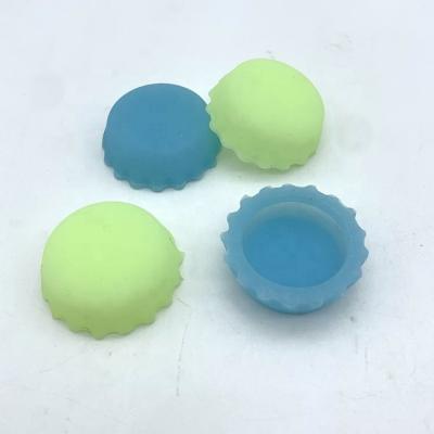 China Non Spill Glow In The Dark Custom Logo Beer Reusable Bottle Silicone Beer Cap for sale