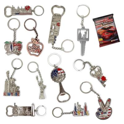 China Wholesale Key Shaped Metal Men's Souvenir Key Chain Custom Metal for sale