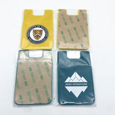 China Fashion 3M Stick Wallet Phone Credit Card Holder Phone for sale