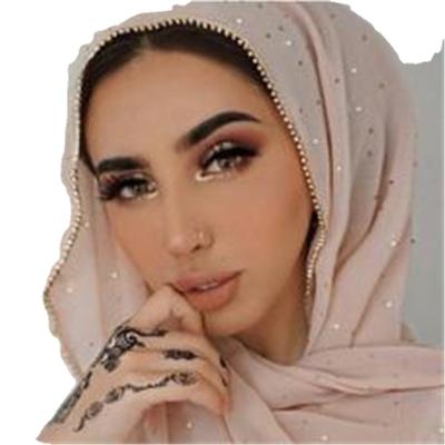 China 2020 Turkish Muslim Lady Hijab Islam Clothing Turban Shawl Scarf New Product Diamond Chiffon Women Long Hijab Scarf for sale