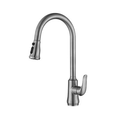 China Rotatable Sense Faucets 304 Stainless Steel Pull Out Kitchen Faucet for sale