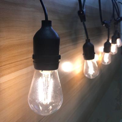 China Garden Hanging Led Lights Wire Wedding Led Pathway Patio Drop Warm White Home Decorative Vertical Bulb String Light Wholesale for sale