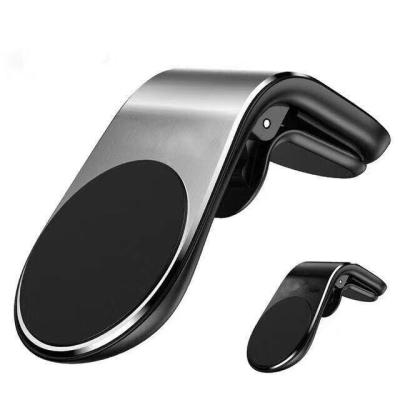 China New L-Shaped Strong Magnetic Car Phone Holder Self-suction Support Frame Air Car Air Mouth Bracket Portable for sale