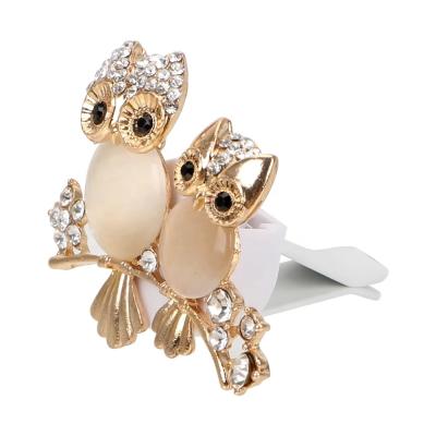 China Y2K Cute Solid Diffuser Air Freshener Vent Diamond Owl Car Air Freshener Vent Outlet Perfume Auto Accessories for sale