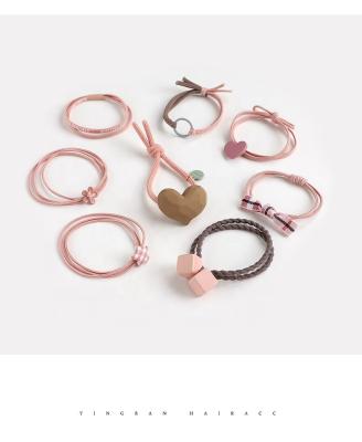 China A simple fresh and fashionable female headdress financial exercise Mori rope hair rope girl heart elastic band children girl accessory for sale