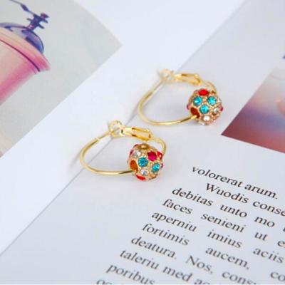 China Other Fashion Crystal Ball Earrings Fashion Women's High Quality Stud Earrings Wedding Party Jewelry Earrings for sale