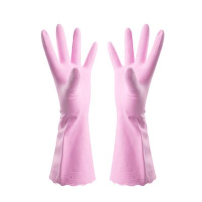 China Household Waterproof Rubber Dish Gloves Financial Exercise Washing Gloves Long Sleeve Gloves Kitchen Cleaning Accessories for sale