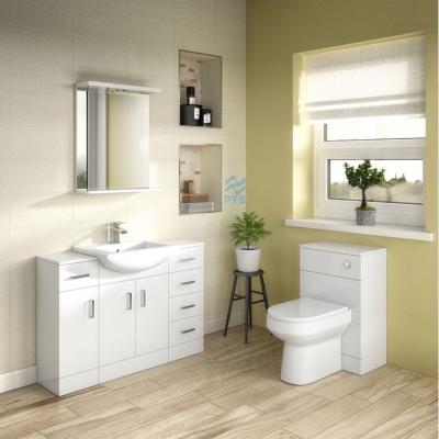 China Cheap Environmental Friendly Materials Melamine Bathroom Furniture Mirrored Cabinets , Modern Bathroom Vanity Countertops for sale