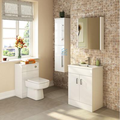 China China Supplier Wholesale Environmental Friendly Materials Wooden Floor Mounted Bathroom Vanity For Modern Bath Furniture Set for sale